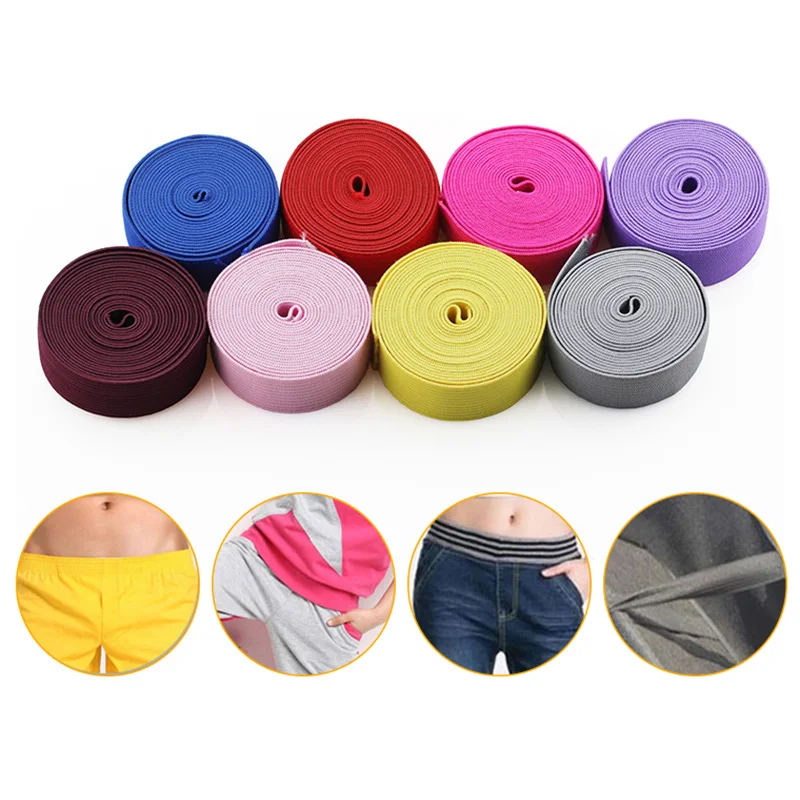 Fasce elastiche alte 5 metri cinturino largo 2cm per polsini da cucito abito per pantaloni creazione di artigianato fai-da-te accessori per