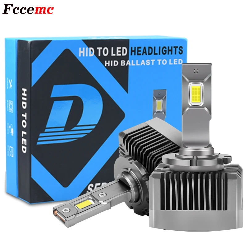 FCCEMC D3S LED Headlight D1S LED Bulbs 1:1 HID Canbus D2S D2R D4S D4R Plug And Play 55W 24000LM Super Bright 6000K Two-sided CSP