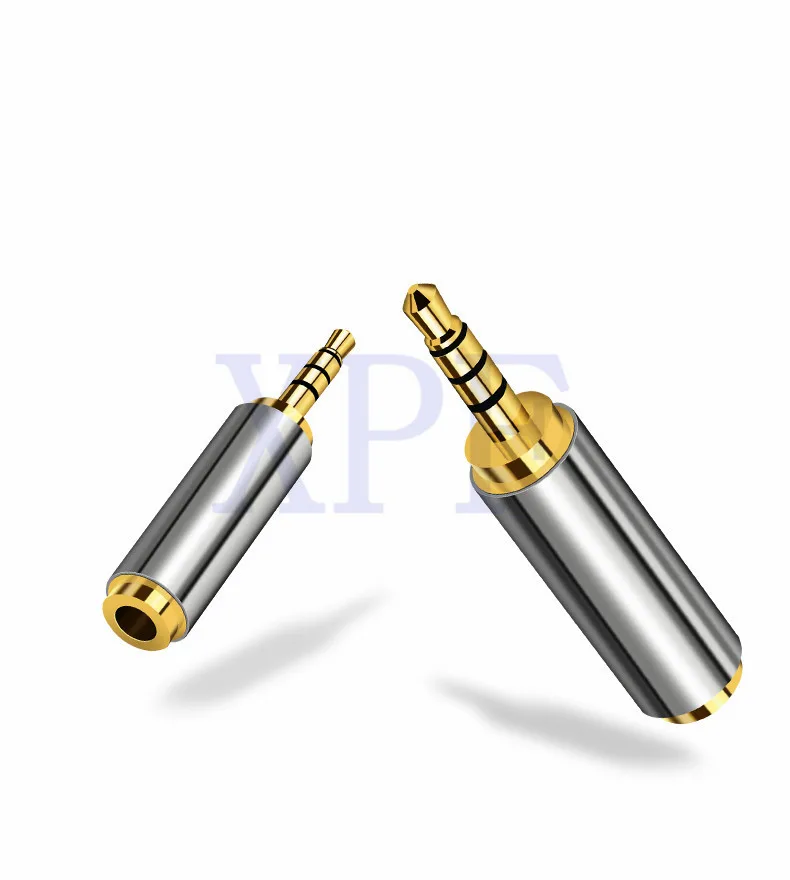 คุณภาพสูง 1 PC ทอง 2.5 มม.ชาย 3.5 มม.อะแดปเตอร์เสียงสเตอริโอปลั๊กแปลงแจ็คหูฟัง