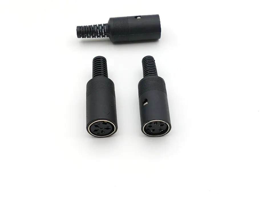 50PCS 4 PIN DIN Female Socket DIN plug Cables Connectors Soldering