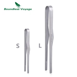 Boundless Voyage 주방 집게, 티타늄 바베큐 클립 그릴, 바베큐 집게, 프라이드 스테이크 샐러드 고기 요리 키트, 아이스 컵 클램프 핀셋