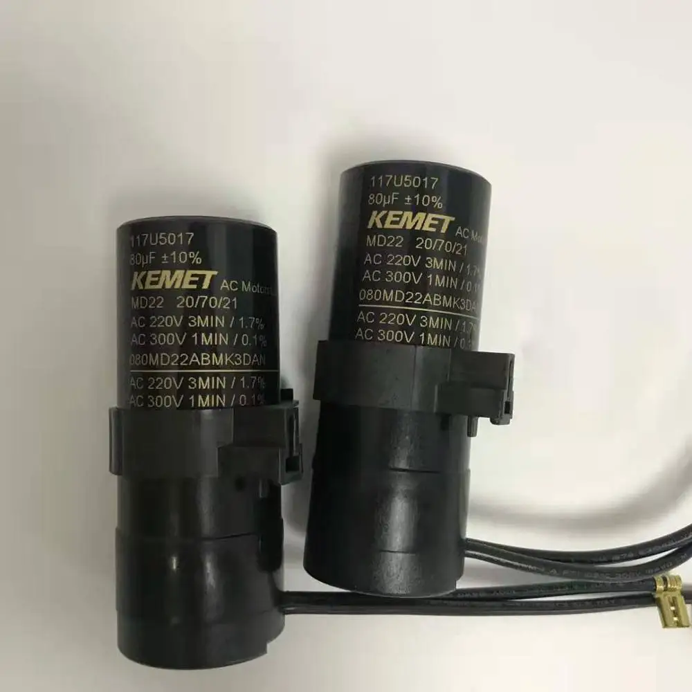 Kemet-capacitor eletrolítico 220vac 80uf 117 u5017 220v80uf (1 peça)