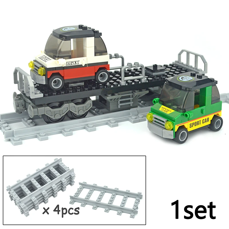 

City Trains Model Building kits Technical rails 021 3D blocks building toys hobbies for children