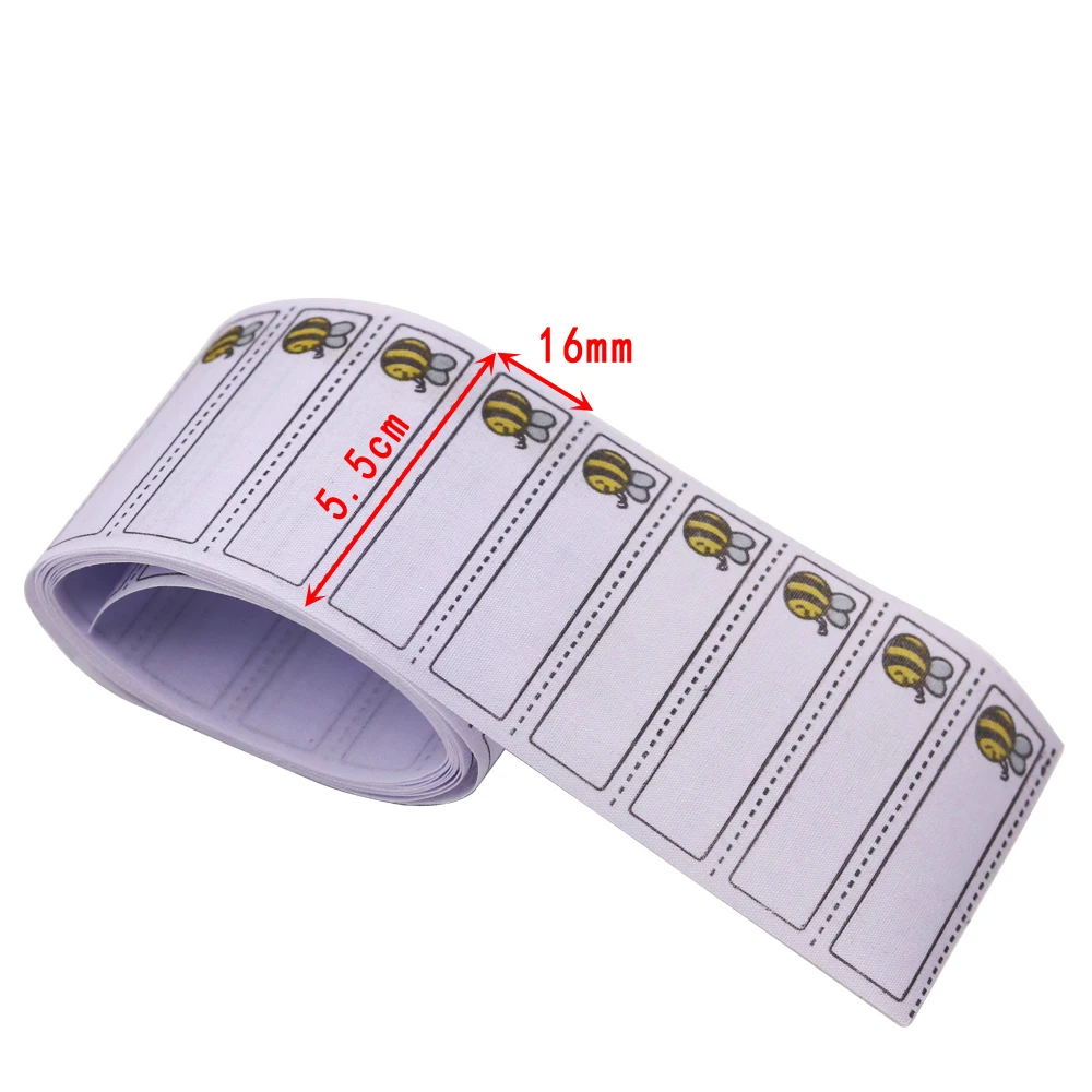 100Pcs Washable Iron on Name Labels Bee Pattern Labels For Clothes Garment Tags Clothing Label for Child DIY Sewing Accessories