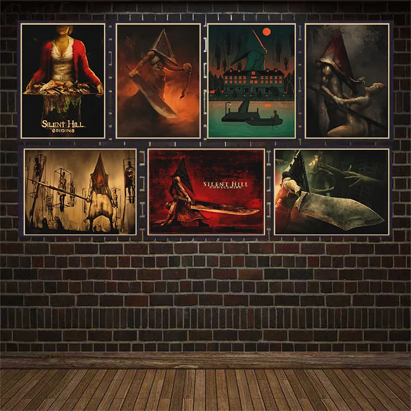 Silent Hill Posters Movie Wall Stickers Kraft Paper Paper Prints High Definition Livingroom Bedroom Home Decoration