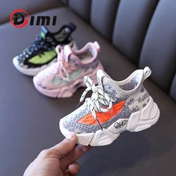 DIMI 2021 Spring Chidren Shoes Boys Girls Breathable Knitting Sport Shoes Soft Non-Slip Casual Fashion Kids Sneakers