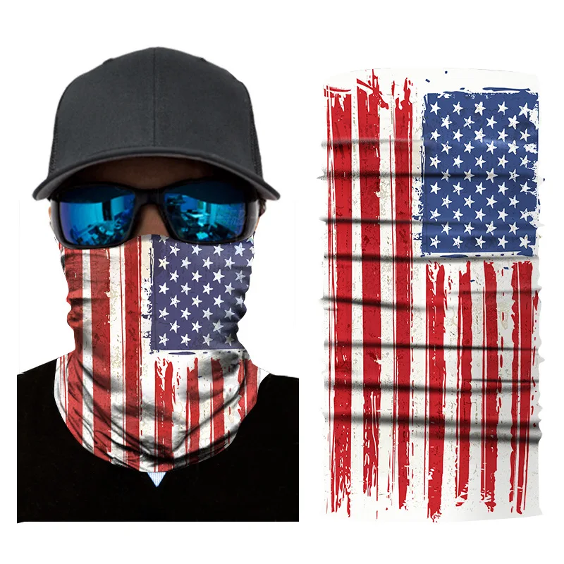 National Flag Scarf Balaclava Seamless Bandana Cycling Motorcycle Neck Warmer Mexico Spain Germany USA Canada Face Mask