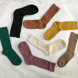 Japanische Baumwolle Chaozhu Meias für Frauen, lange Socken und weiche Mädchen, Mehrfachqualität, hohe Qualität, Weihnachtsgeschenk 6 Hauptverkäufe Halb Canelado - №6