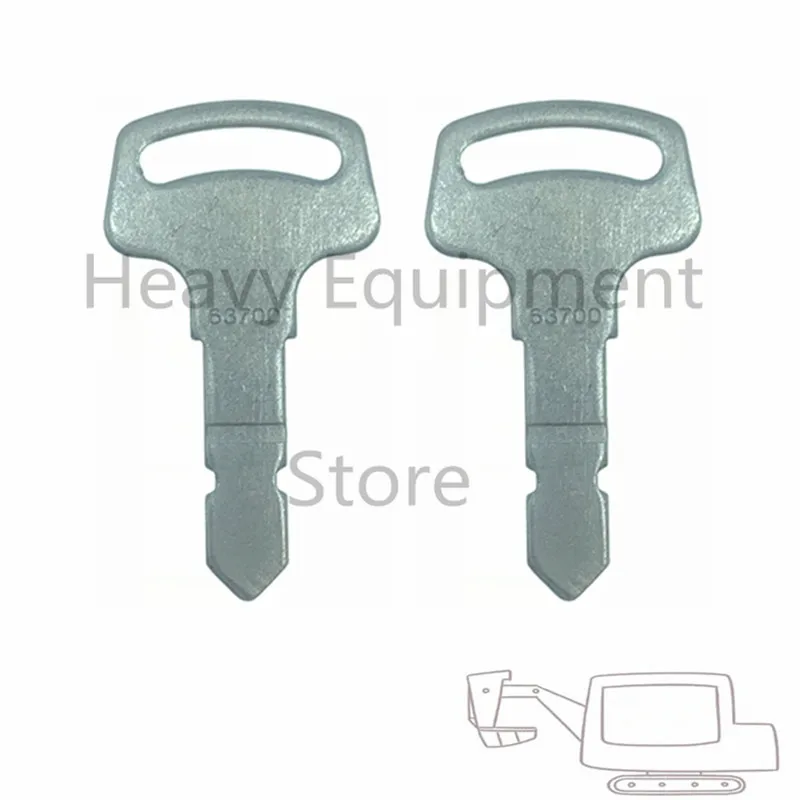 

2 Pcs 15248-63700 Replace Tractor Key For Case & New Holland Kubota B Series