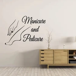 New Vinyl Nail Wall Sticker Decal Pedicure Nail Salon Manicure Art Murals Nail Salon Decoration