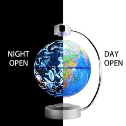 High-tech 8 Inch Magnetic Levitation Globe With LED Light Electronic Floating Globe for Child Home Bedroom decor Christmas gifts