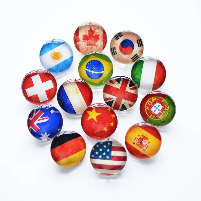 1pcs national flag brooch badges jewelry national flag round badge pin crystal glass decoration holiday party gift for clothes