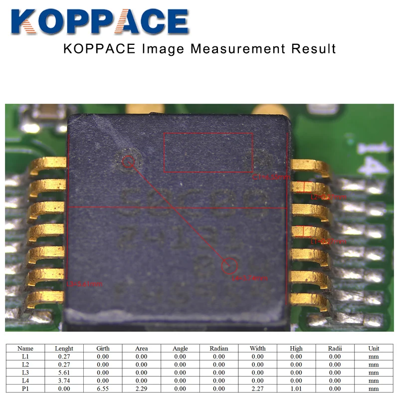 KOPPACE 3.5X-180X 4K 8.3 Million Pixels Stereo Measurement Microscope Can Take Pictures and Videos Export Measurement Data Table