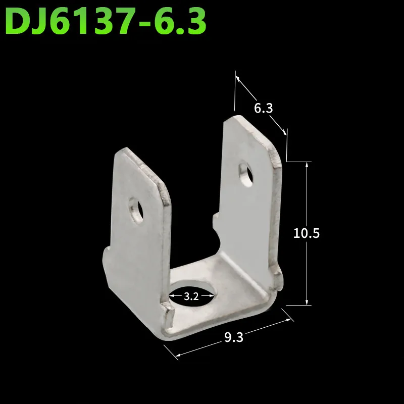 50/100pcs 6.3 double-headed inserts 250 bilateral Connector Capacitor inserts PCE circuit board inserts terminal  s