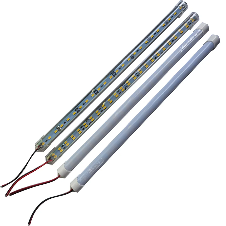 hard rigida led faixa bar lampadas shell de aluminio branco quente dc 12v 5630 carro caravana barco casa 10 pcs lot 01