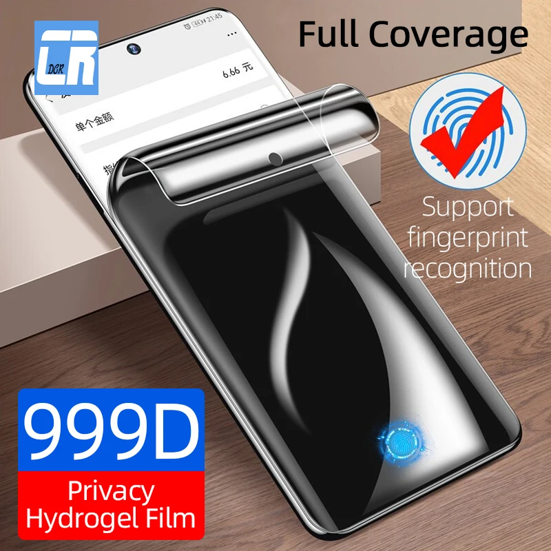 

999D Privacy Full Curved Hydrogel Film for Samsung galaxy S20 S21 S22 Ultra Screen Protector Samsung Note 10 9 S10 S9 Plus Film