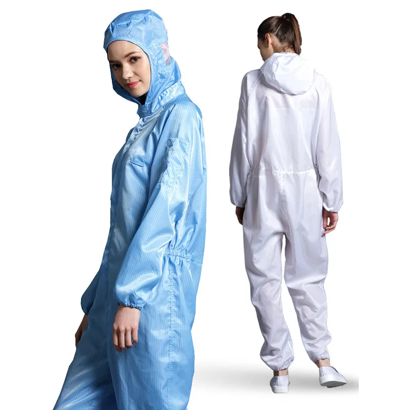 Tuta di protezione sanitaria Unisex tuta con cerniera Hazmat indumenti per camera bianca protezione statica antipolvere per abbigliamento da lavoro