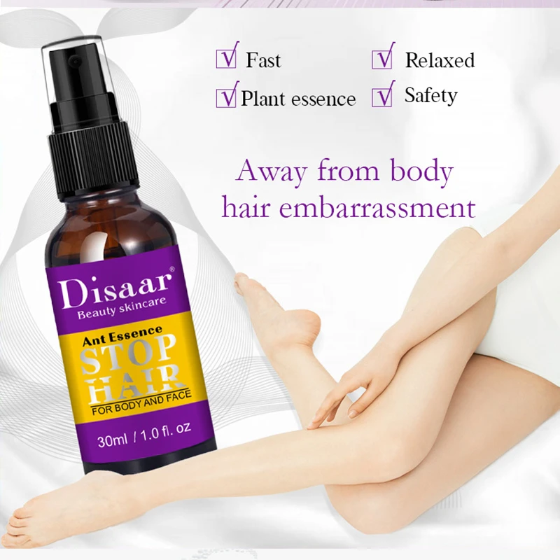 30ML Hair Growth Inhibitor Ant Essence Hair Removal Snake Oil Stop Hair For Body and Face Leg Armpit Bikini Painless Depilation