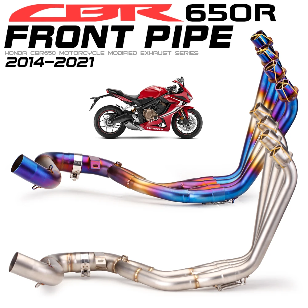 

CBR650F CBR650 CB650F Motorcycle Exhaust Slip-On Front Link Pipe Escape Moto Full System Moveable Connect For Honda CBR 650R 650