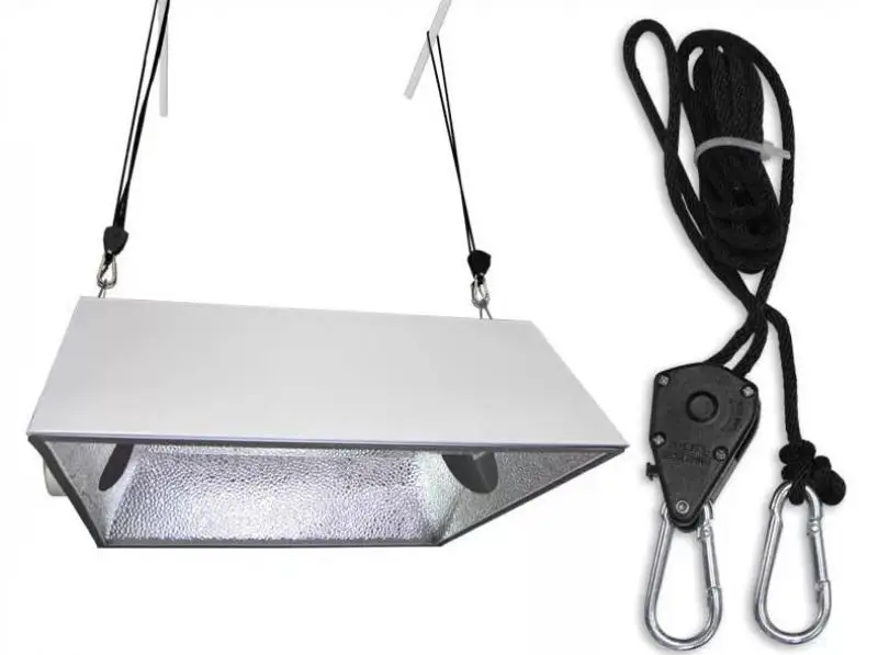 2Pc puleggia regolabile imbracatura imbracatura gancio a cricchetto carico massimo 150 Lb lampada sollevatore riflettore tazza Led gancio assemblaggio imbracatura