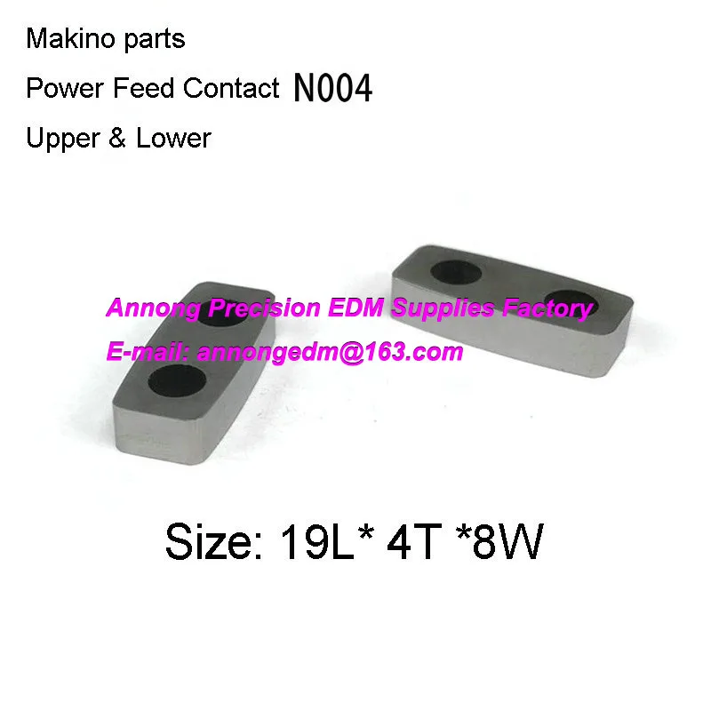 

Makino Parts Upper & Lower Power Feed Contact Conductive Block N004 19L*4T*8W