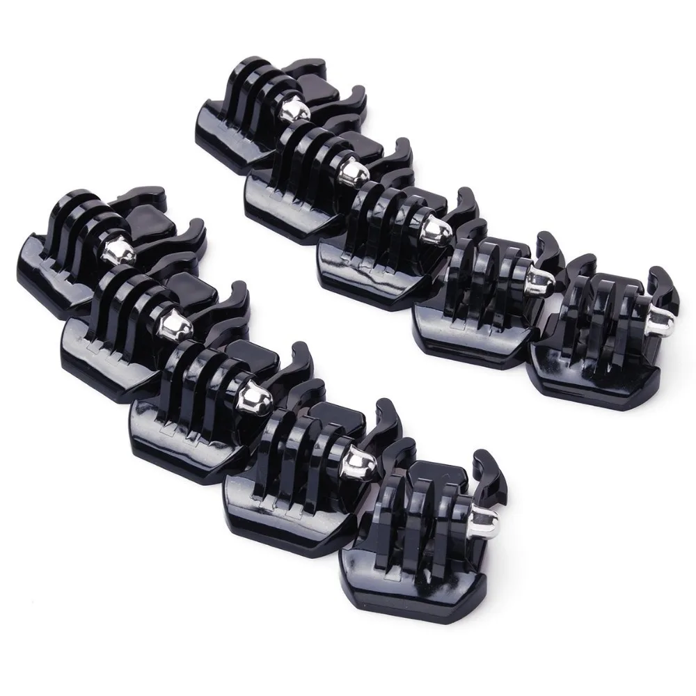 10pcs Buckle Clip Basic Mount for Gopro Go Pro Hero 12 11 10 9 8 7 5 4 Accessories Case Helmet for XiaoMi yi camera accessories