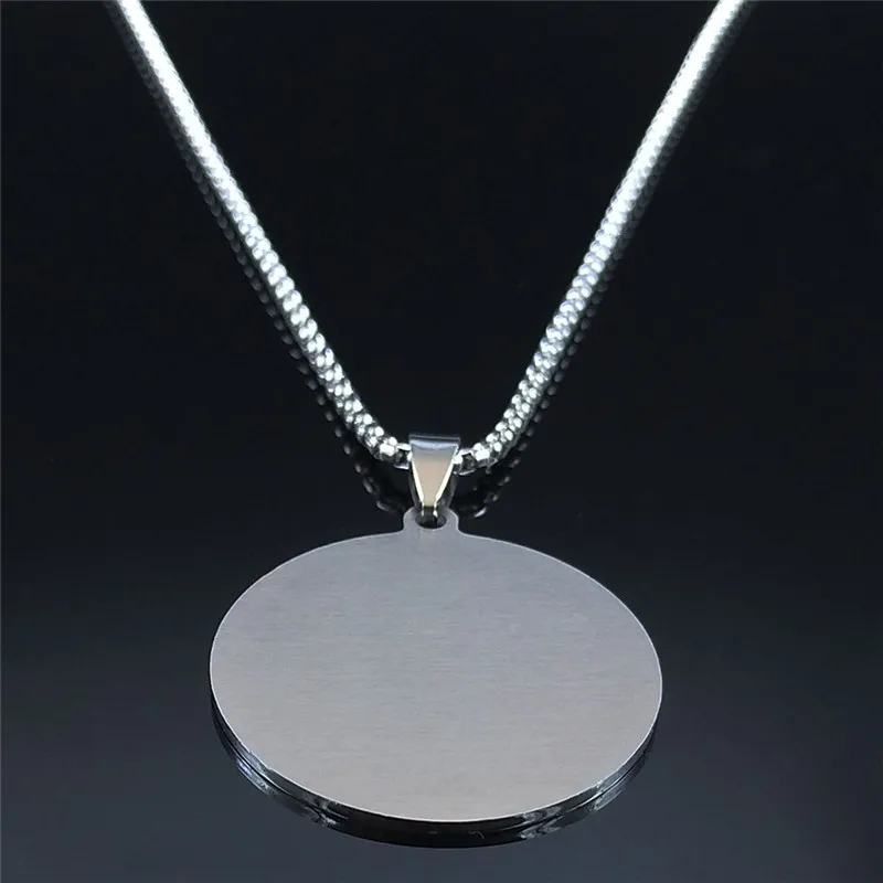 قلادة سلسلة نجمية من الفولاذ المقاوم للصدأ ، 12 كوكبة ، الشمس والقمر ، مجوهرات بلون فضي ، علامة زودياك ، 3425-QKC #4