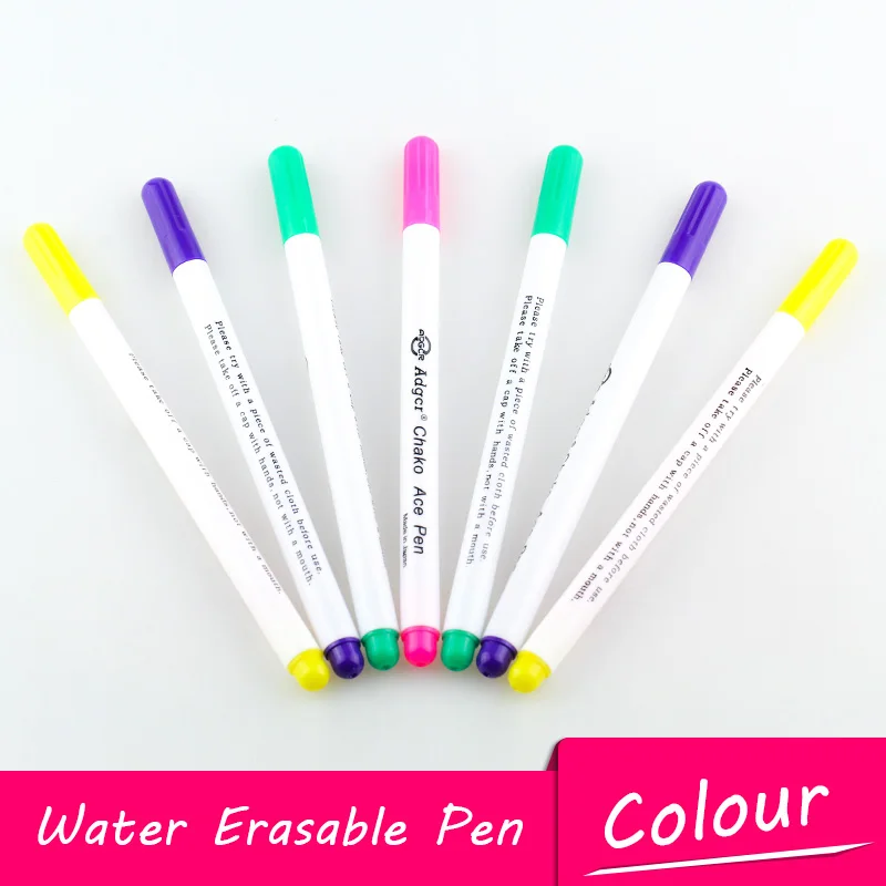3 pcs Water Erasable Pens 7 Colors Sewing Accessories Marker Marking Pens Needlework Home Tools Cross Stitch