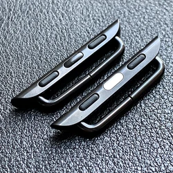 Kebitt 1pair High Quality Stainless Steel Connector Case For Apple Watch Ultra2 10 9 8 7 Black Adapter 46mm 49mm 45mm With Tool