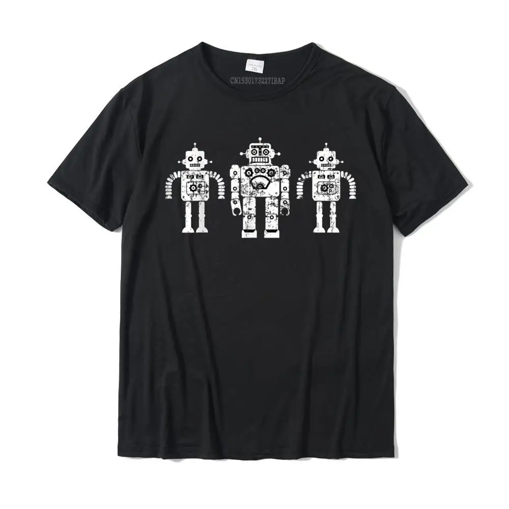 Retro Toy Robots Vintage Antique Sci-Fi T-Shirt T Shirt Brand Custom Cotton Men Tops Shirts Printed