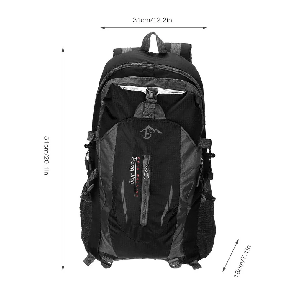 40L Waterproof Climbing Backpack Hiking Camping Nylon Backpack Bag Large Travel Luggage Rucksack Women Sports Trekking Bag