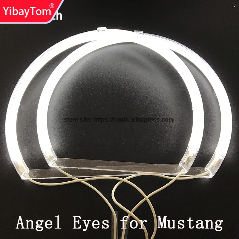 Головной светильник YibayTom WHITE 6000K CCFL, гало, ангел, глаза демона, комплект, ангельские глазки светильник для ford mustang 2010 2011 2012