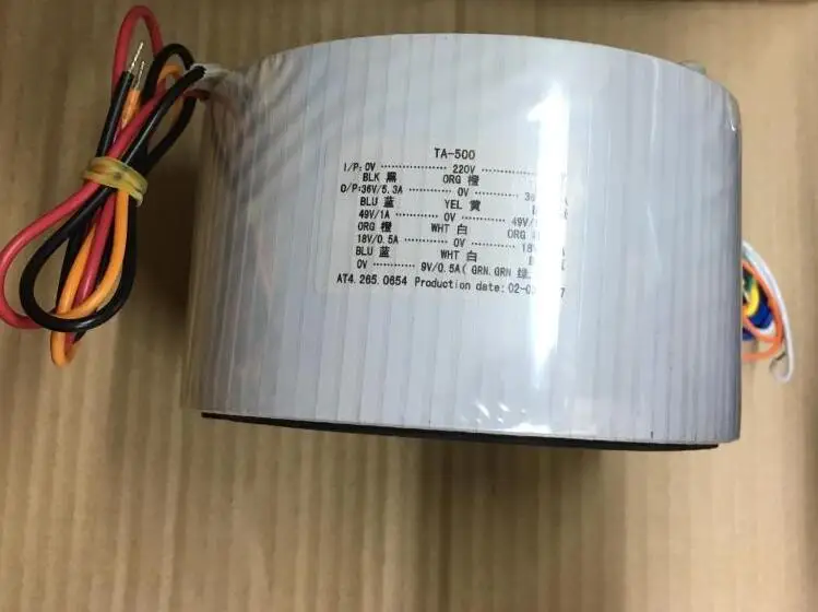 500VA ( 500W ) Toroid Transformer For Amplifier 36V*2+49V*2+18V*2+9V