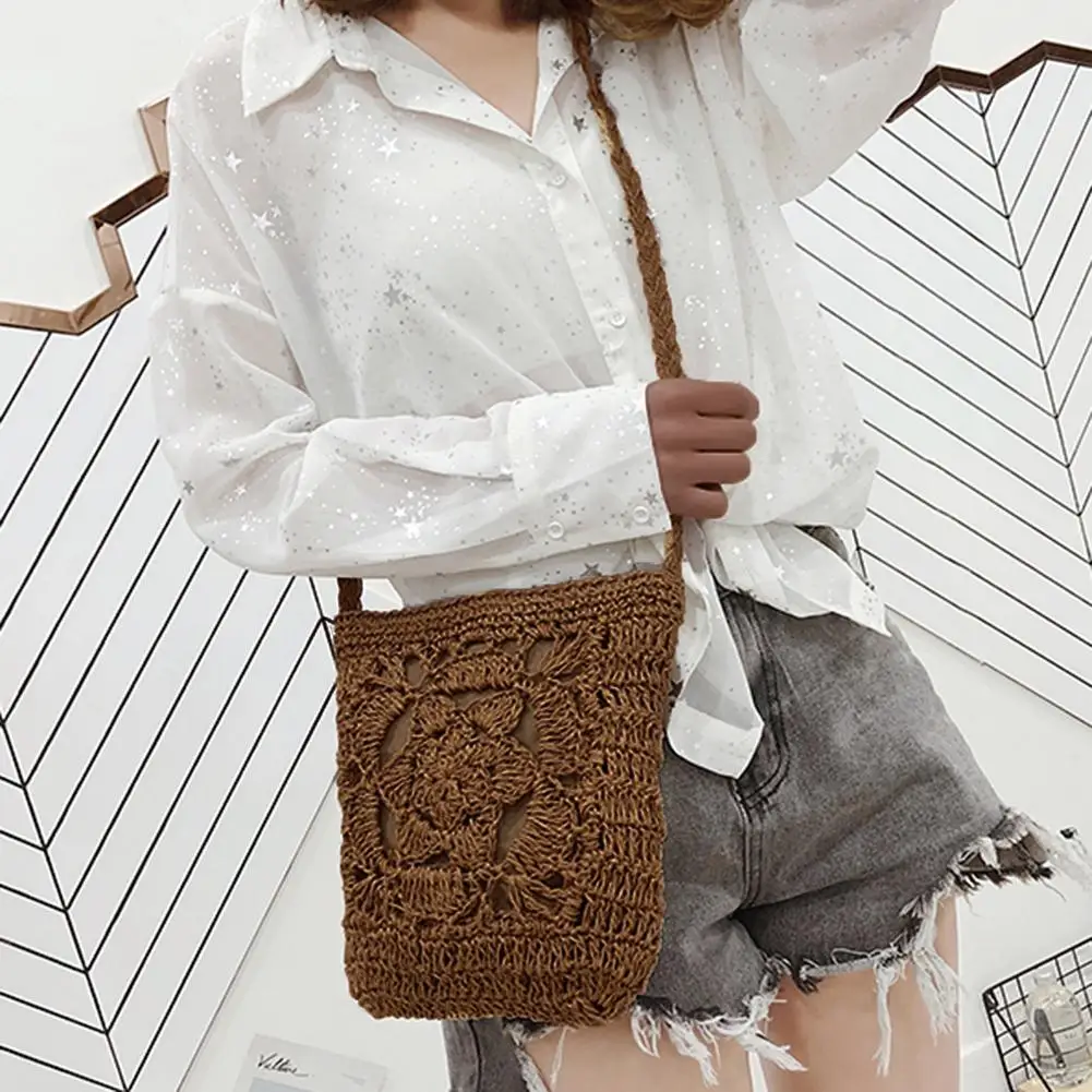 

Summer Beach Vintage Women Girls Crochet Braid Crossbody Bags Shoulder Retro Messenger Bag Travel Handbags