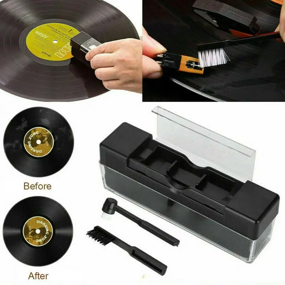 Anti Static Vinyl Record Cleaner Cleaning Brush Dust-Remover for Vinyl Record Player Dust-Remover-Brush Turntables Cleaning Kit