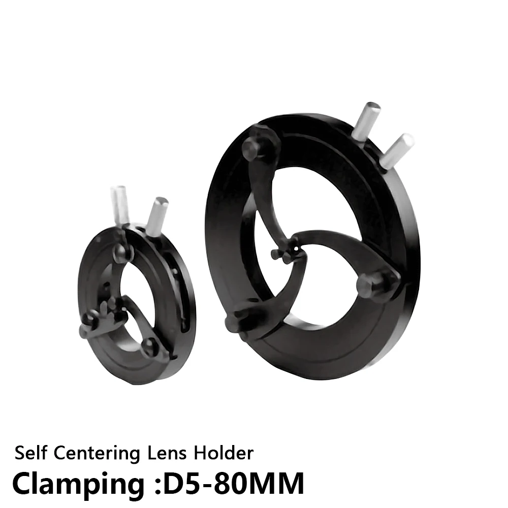 Self centering lens holder Clamping D5-80mm Adjustable diameter Physical optics experiment Optically adjustable frame