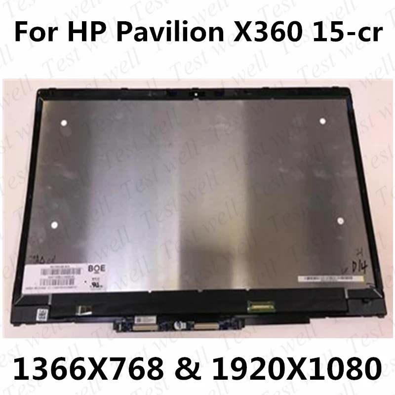 Touch Glass Digitizer FHD LCD Display Screen Assembly for HP Pavilion X360 15-cr 15-cr0037wm 15-cr0053wm 15-cr0056wm 15-cr0002la