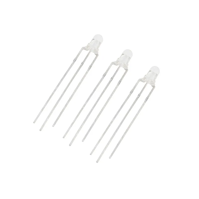 100pcs LED 3mm Round Diffused Red & Green Two Color Common Cathode LED Diode Light Emitting Diode