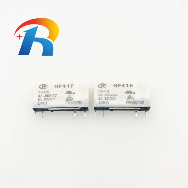 

Free shipping 10PCS/LOT relay HF41F-24-HS HF41F-12-HS HF41F-5-HS 6A 4PIN 1CO HF41F 5VDC 12VDC 24VDC relay socket new original