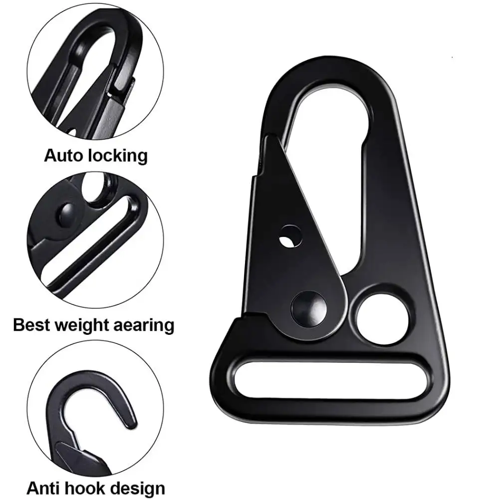 1/6pc Outdoor Olecranon Metal Hook Buckle Clasp EDC Tool Gear Hiking Tactical Carabiner Sling Snap Pocket Tool Camping Equipment