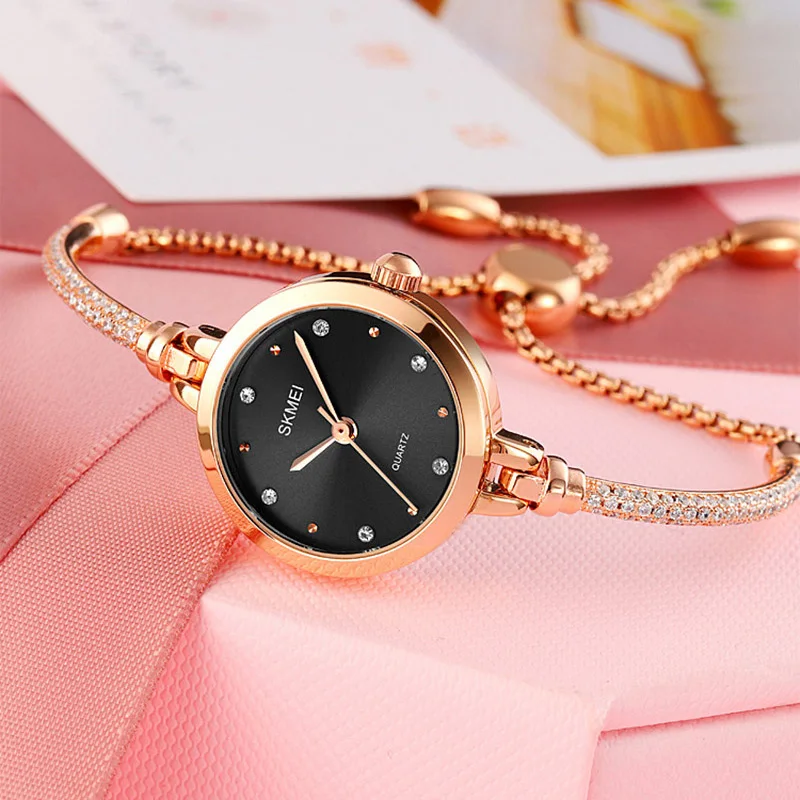 

SKMEI Brand Luxury Women Bracelet Watch Stainless Steel Quartz Ladies Watch Waterproof Clock Relogio Feminino 1805 montre femme