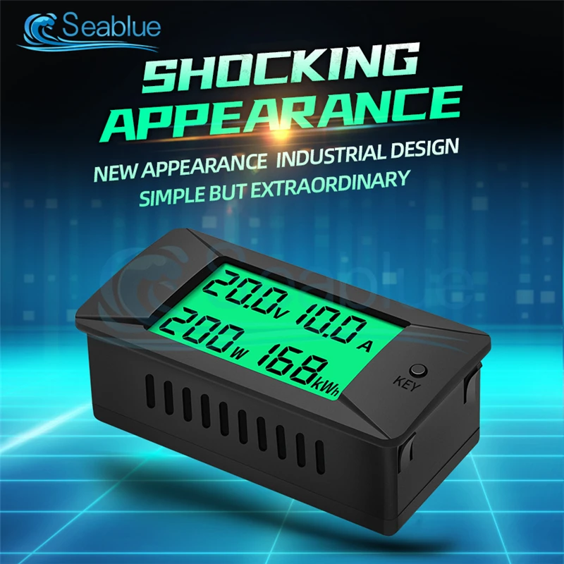 Dc 0-300V Digitale Display Voltage Current Meter Power Elektrische Energieverbruik Tester Ingebouwde 50A 100A 200A 300A Shunt