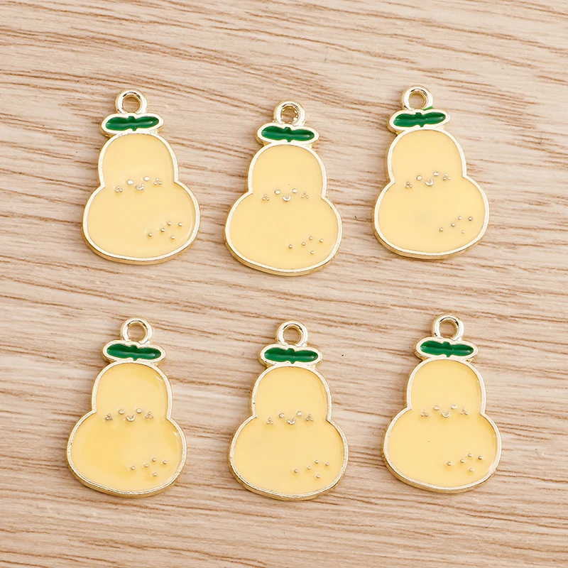 10 teile/los Nette Emaille Charms für Ohrringe Anhänger Halskette Obst Erdbeere Wassermelone Ananas Charms DIY Armband Schmuck – Detail 40