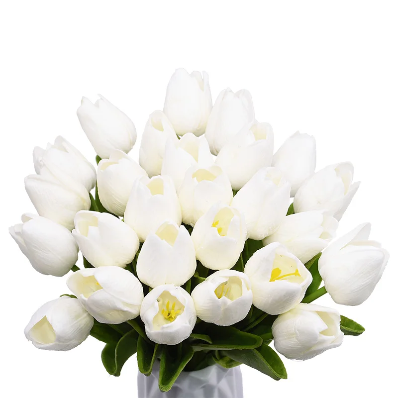 10pcs Artificial Tulips Bouquet Flowers Real Touch Foam Tulipanes Flower For Bridal Wedding Bouquet Decorations Home Decor Plant