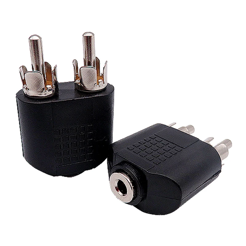 เสียง3.5มม.ถึง2RCA อะแดปเตอร์3.5หญิง2RCA แปลงอะแดปเตอร์ชายแจ็คสเตอริโอหญิงถึง2 RCA ชายแจ็ค Audio Connector