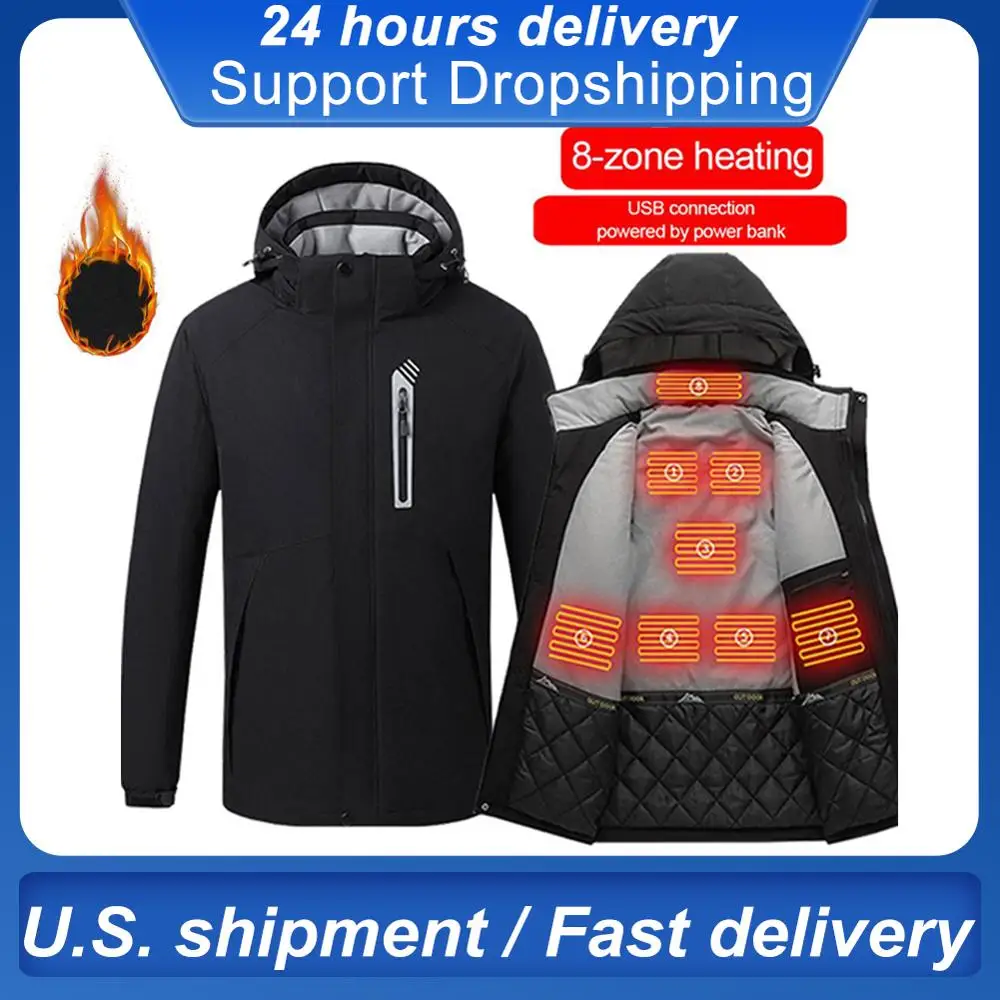 

Smart Heated Jacket Outdoor Warm washable Men Heating Jacket Vest Winter Cloth Camping Hiking Warm Hunting Sport Jacket S-3XL