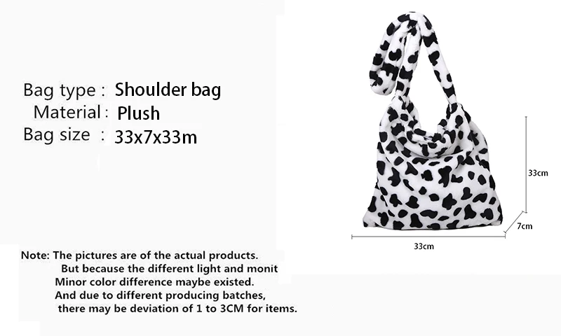 Winter neue Plüsch Umhängetasche weibliche Tier muster Umhängetasche warme Wolle Umhängetasche große Kapazität Eimer Handtasche – Detail 2
