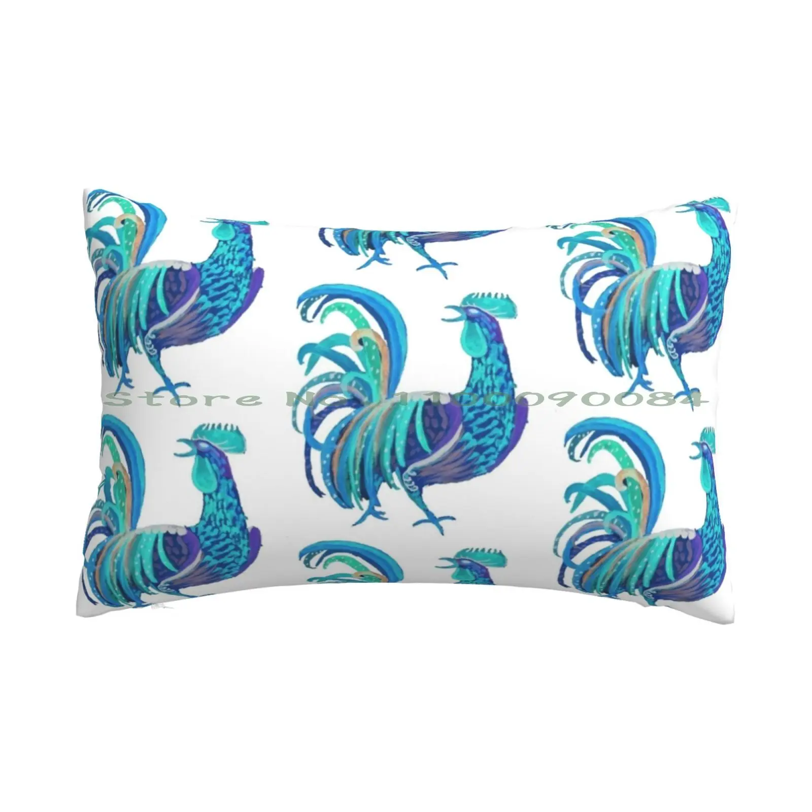 Ultraviolet Coq Pillow Case 20x30 50*75 Sofa Bedroom Cute Low Court Bird Chicken Hen Egg Colored Mullticolor Closed Cock A