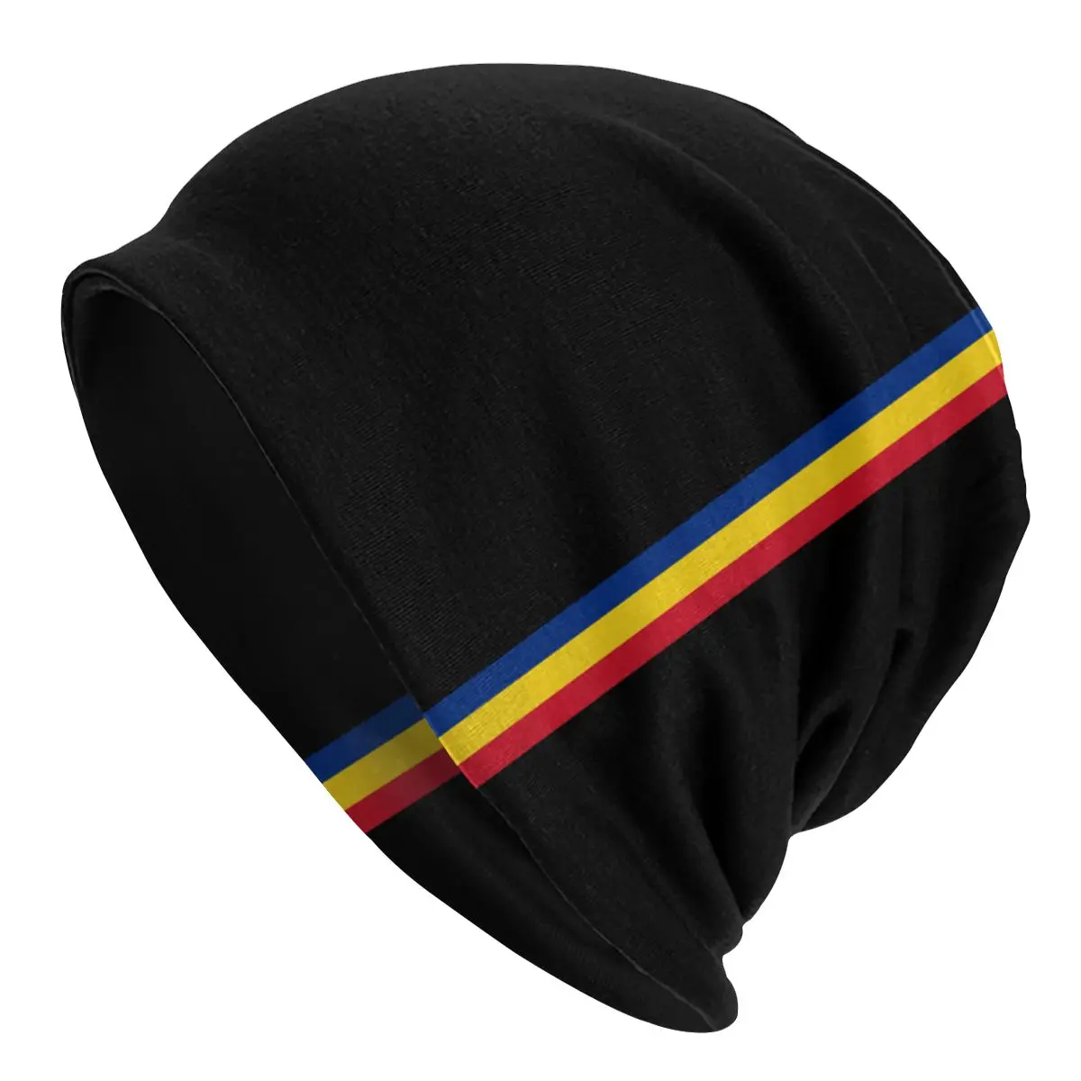 Romanian Flag Minimalist Bonnet Hats Romania Knitted Hat Vintage Outdoor Skullies Beanies Hats Men's Women's Spring Warm Cap