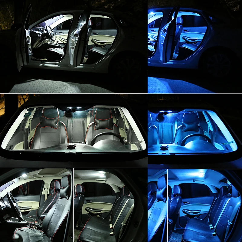 10PCS C5W LED Car Interior Reading Light License Plate Lamp Auto Room Ceiling Dome Lamp Festoon 31mm 36mm 39mm 41mm 4000K